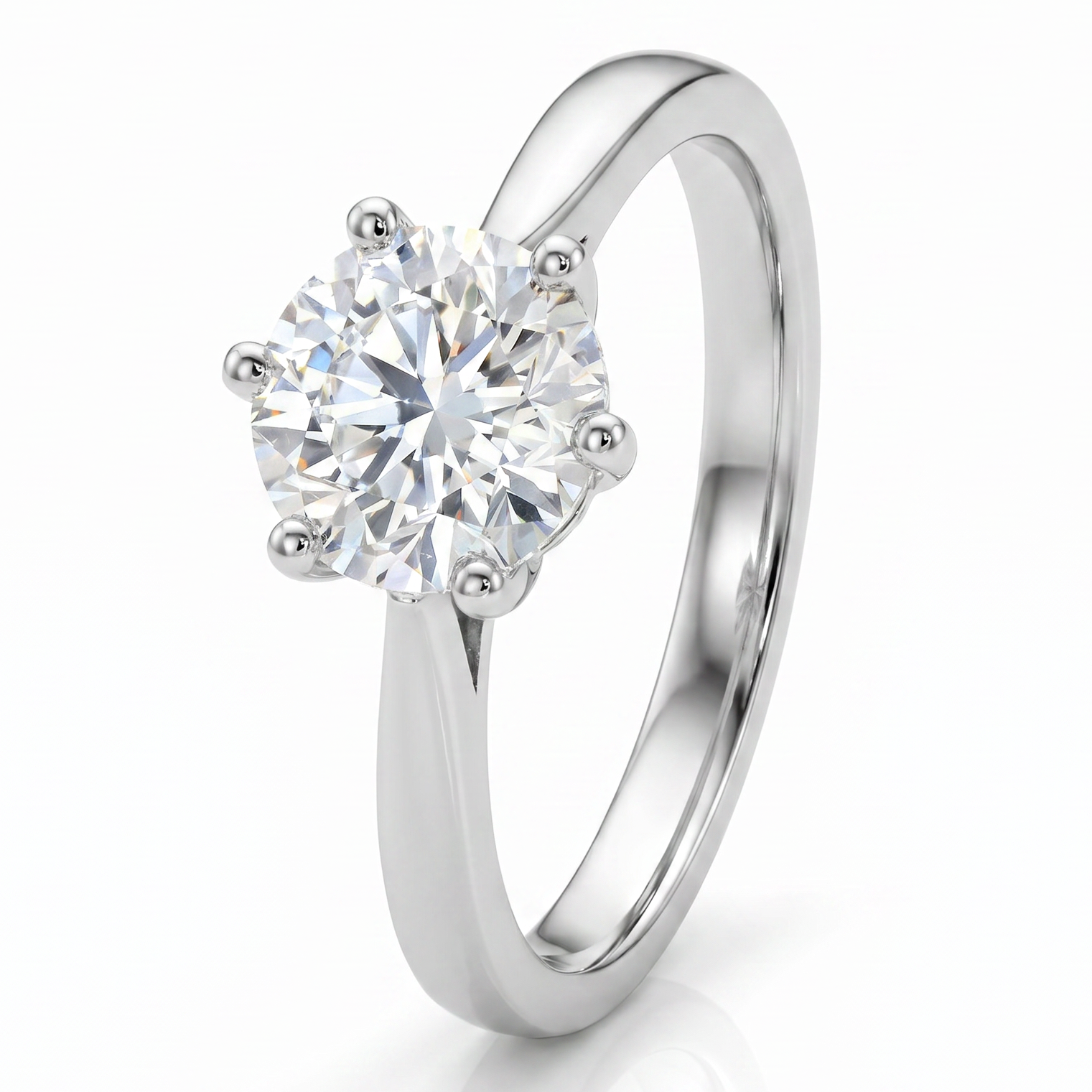 Brilliant Diamond Solitaire Engagement Ring in Platinum, 1.33ct