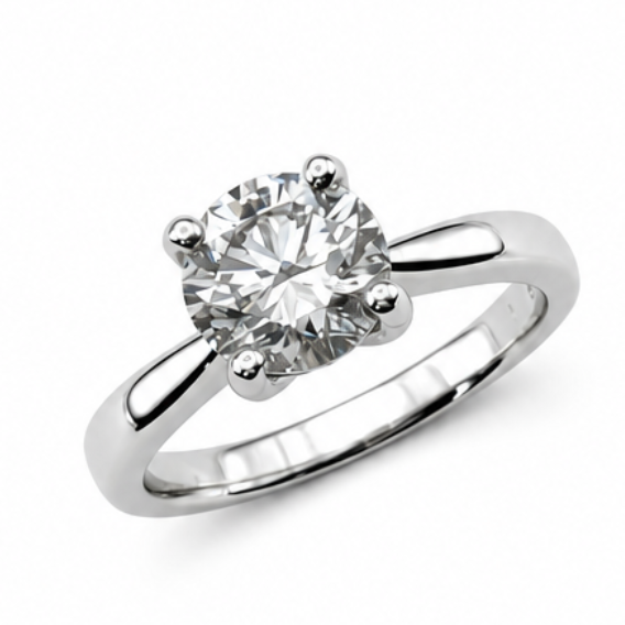 Diamond Solitaire Engagement Ring in Platinum, 1.50ct
