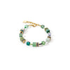 Green cube crystal necklace - 4905/10-0500