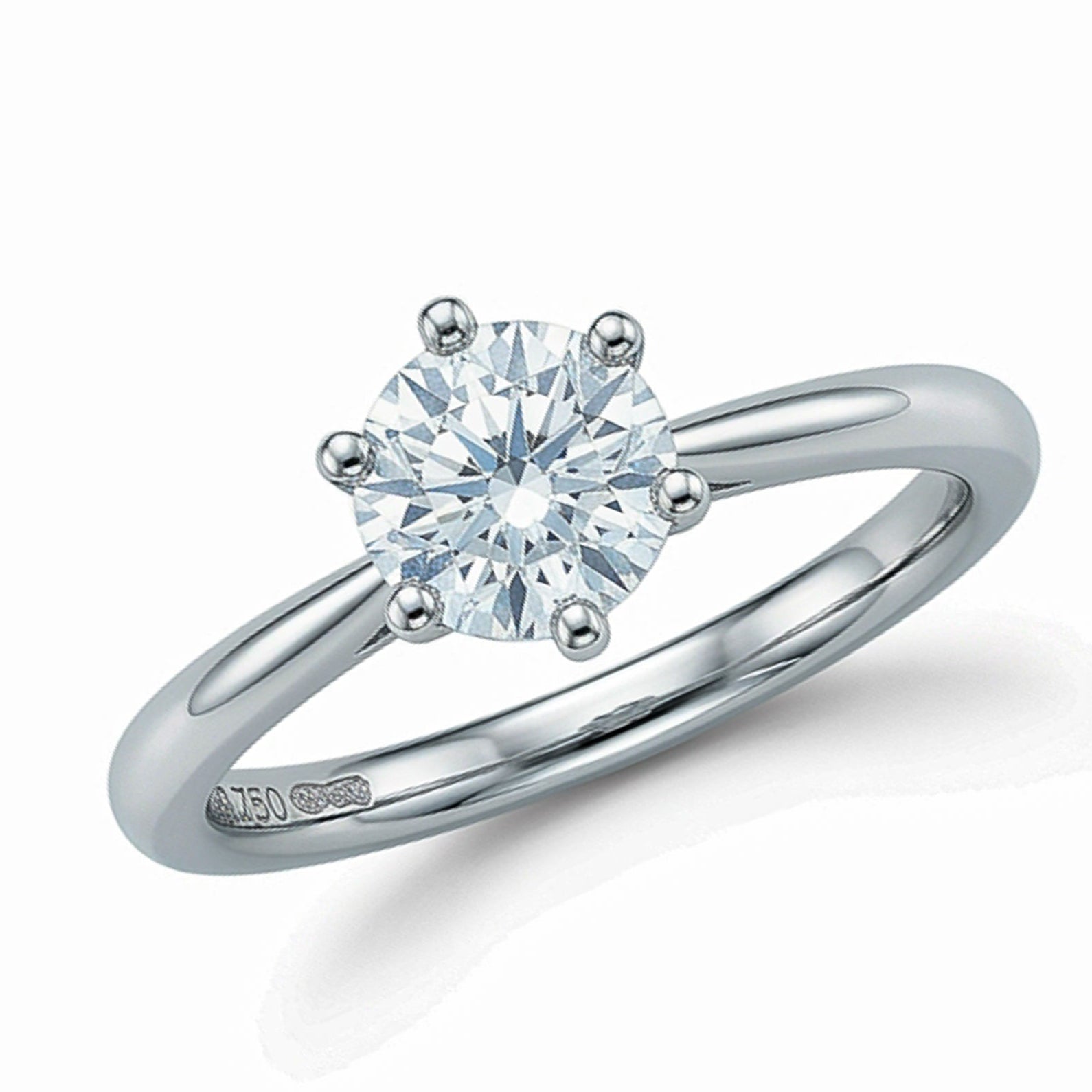 Brilliant Diamond Solitaire Engagement Ring in Platinum, 0.90ct