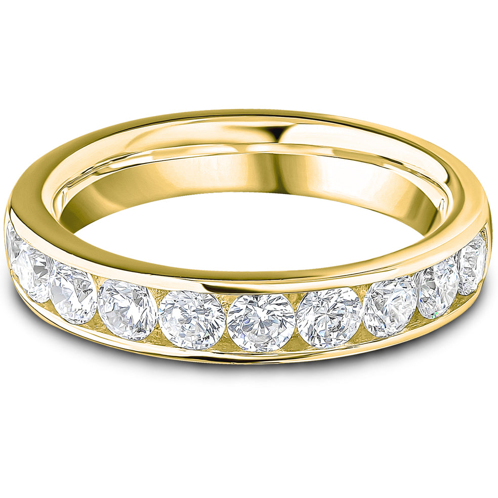 Channel Set Brilliant Cut Diamond Wedding Band | 1.00ct