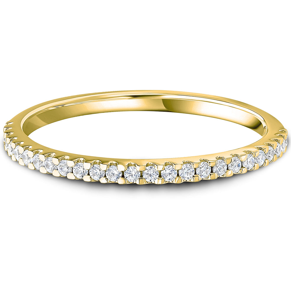 Micro Claw Set Brilliant Cut Diamond Wedding Band | 0.15ct