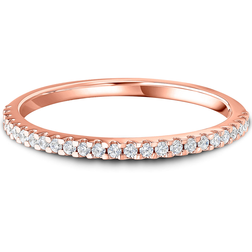 Micro Claw Set Brilliant Cut Diamond Wedding Band | 0.15ct