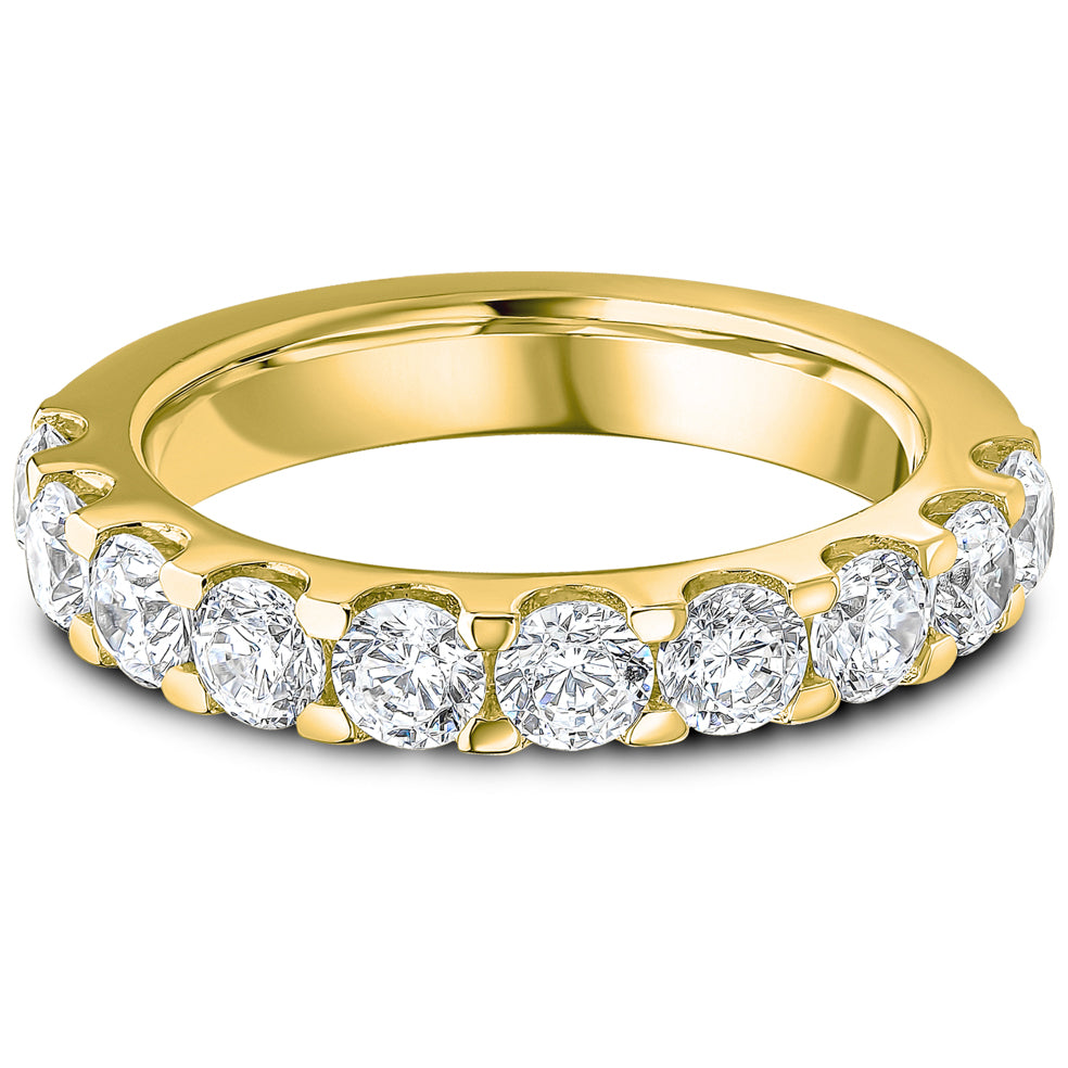 Micro Claw Set Brilliant Cut Diamond Wedding Band | 1.50ct