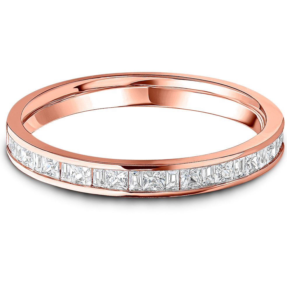 Channel Set Princess & Baguette Cut Diamond Wedding Band | 0.40ct