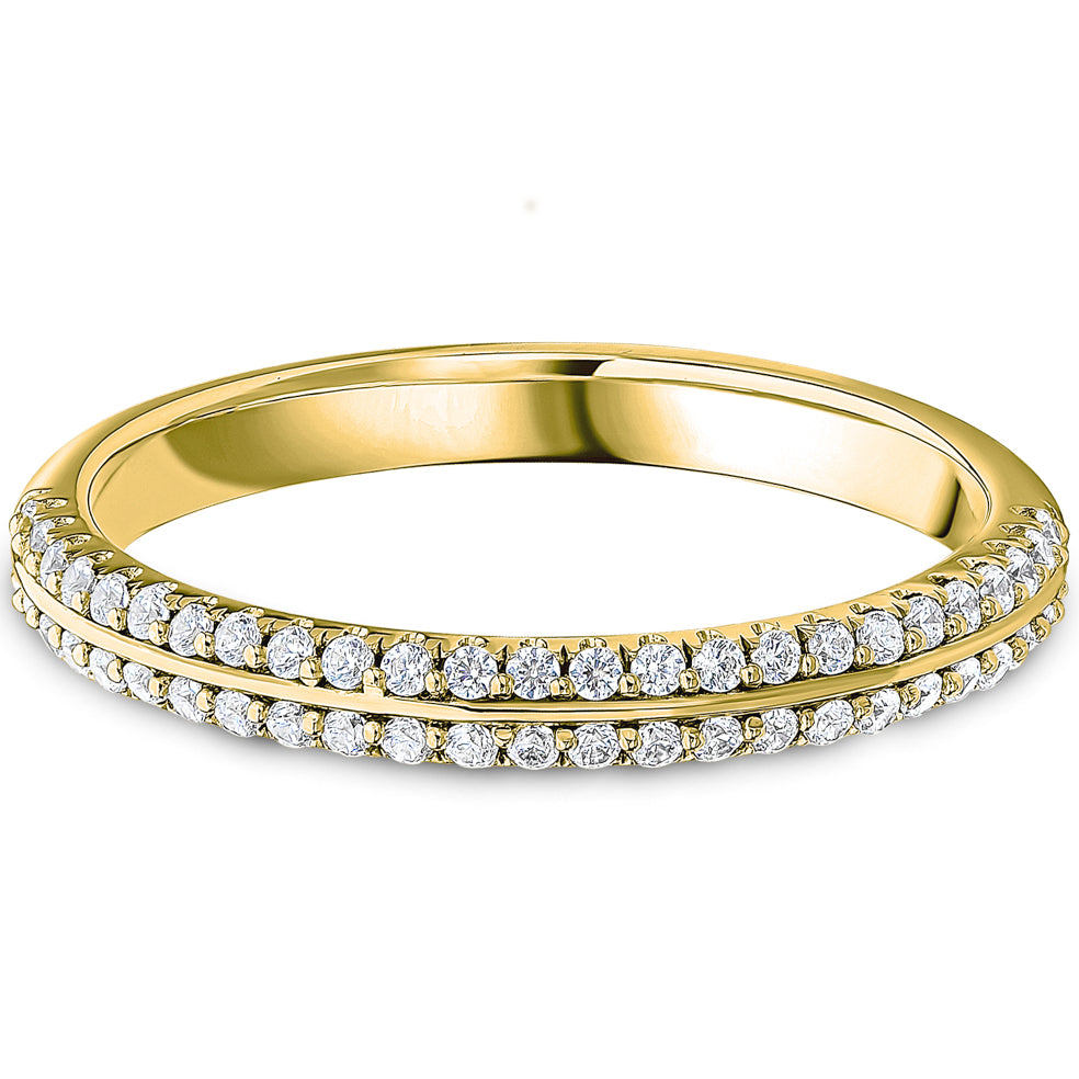 Knife Edge Brilliant Cut Diamond Wedding Band | 0.25ct