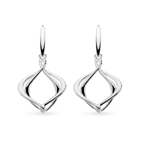 Kit Heath Alicia Grande Drop Earrings in Silver