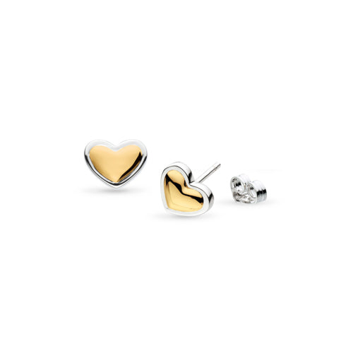 Kit Heath Heart of Gold Stud Earrings in Silver.