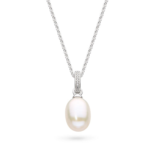 Kit Heath Revival Classic Pearl Glitz Necklace in Silver.