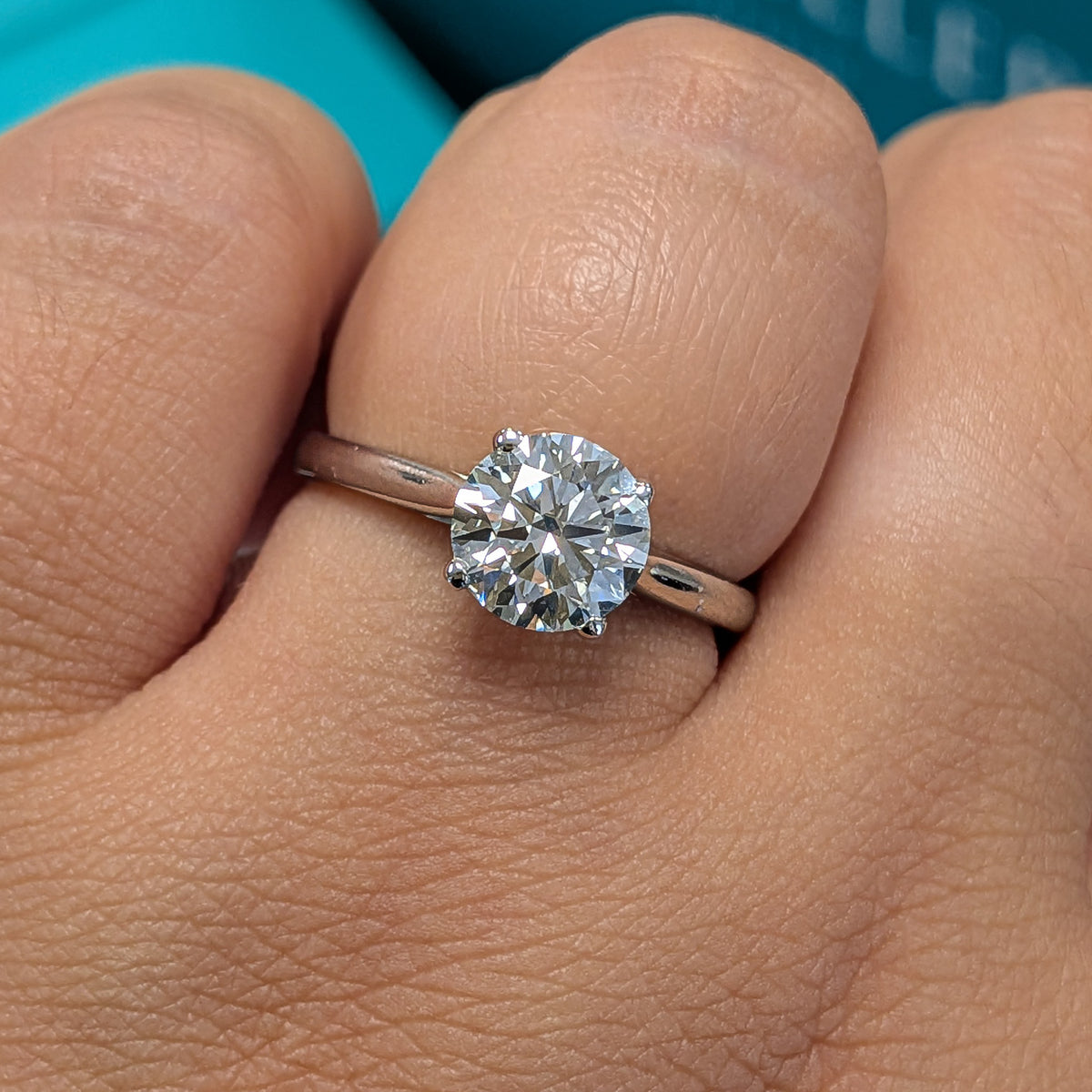 Laboratory Grown Brilliant Cut Diamond Solitaire Engagement Ring in 9ct White Gold, 1.50ct