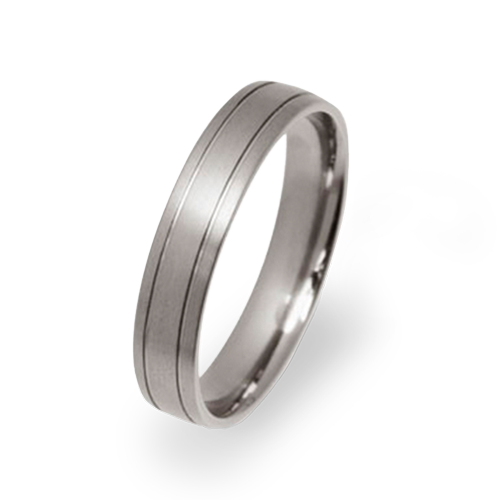 Court Two Groove Ring in Titanium | 4mm width | Made For You