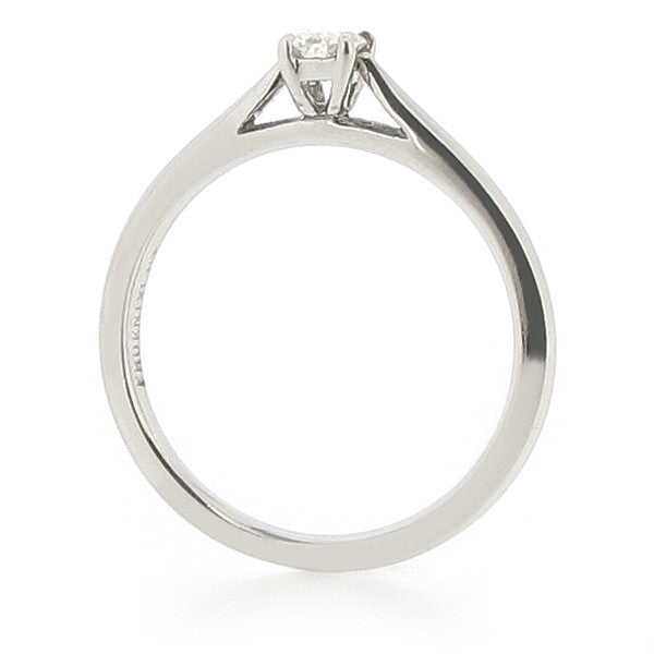 Phoenix cut diamond solitaire ring in platinum, 0.21ct