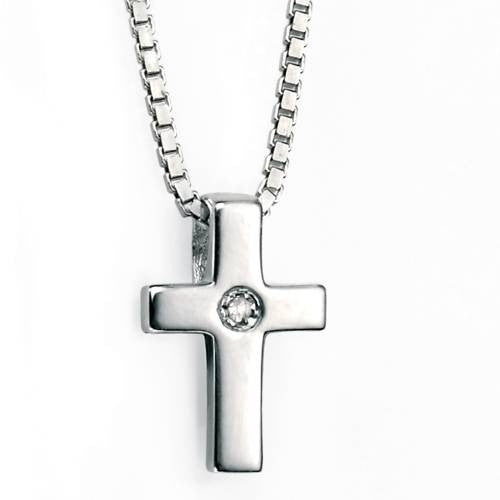 Neckwear - Cross pendant and chain in silver - PA Jewellery