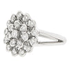 Diamond cluster ring in 18ct white gold, 0.89ct
