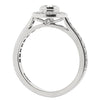 Diamond halo cluster ring in 18ct white gold, 0.86ct