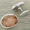 Peterhead granite celtic design cufflinks in silver