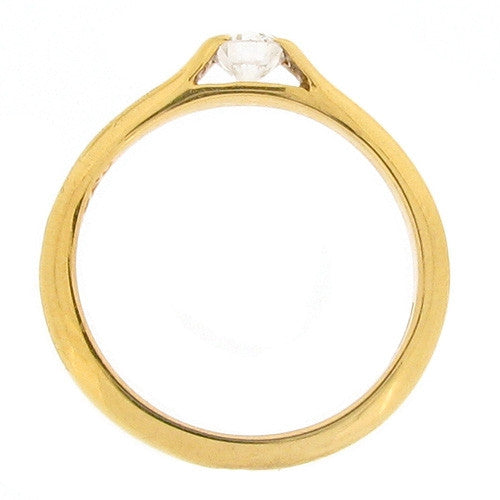 Ring - Diamond solitaire ring in 18ct yellow gold, 0.36ct - PA Jewellery