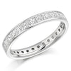 Ring - Princess cut diamond channel set full eternity ring, 2.05ct  - PA Jewellery