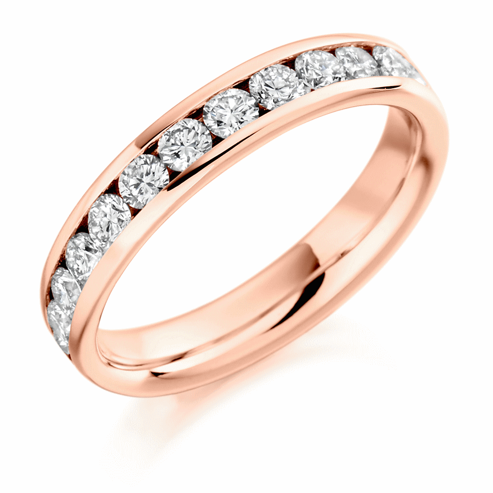 Ring - Round brilliant cut diamond channel set full eternity ring, 1.55ct - PA Jewellery