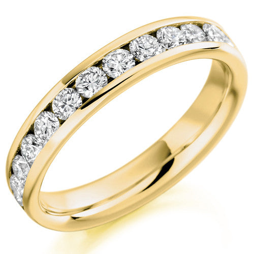 Ring - Round brilliant cut diamond channel set full eternity ring, 1.55ct - PA Jewellery