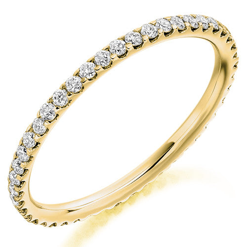 Ring - Round brilliant cut diamond micro claw set full eternity ring, 0.50ct - PA Jewellery
