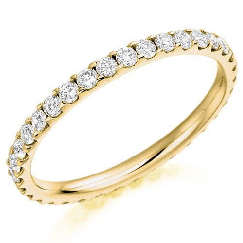 Ring - Round brilliant cut diamond micro claw set full eternity ring, 0.75ct - PA Jewellery