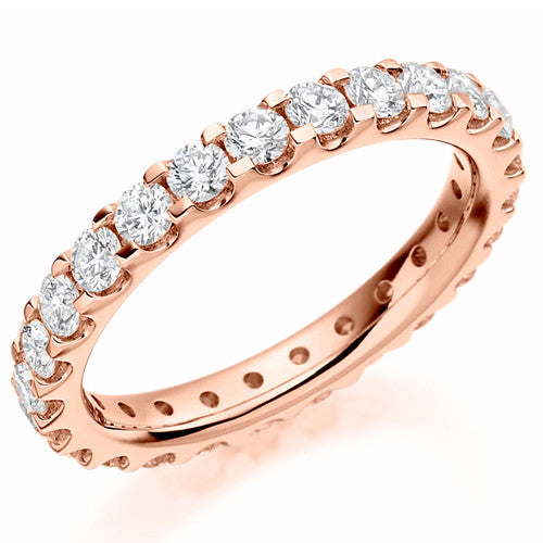 Ring - Round brilliant cut diamond micro claw set full eternity ring, 1.50ct - PA Jewellery