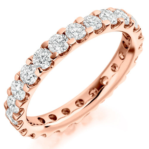 Ring - Round brilliant cut diamond micro claw set full eternity ring, 2.00ct - PA Jewellery