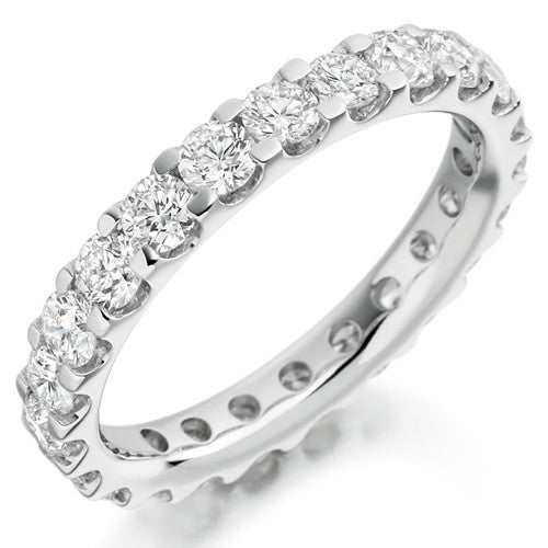 Ring - Round brilliant cut diamond micro claw set full eternity ring, 2.00ct - PA Jewellery
