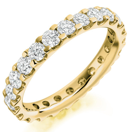Ring - Round brilliant cut diamond micro claw set full eternity ring, 2.00ct - PA Jewellery