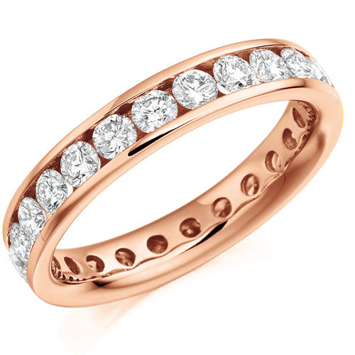 Ring - Round brilliant cut diamond channel set full eternity ring, 2.00ct - PA Jewellery