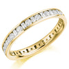 Ring - Round brilliant and baguette cut diamond channel set full eternity ring, 1.15ct  - PA Jewellery
