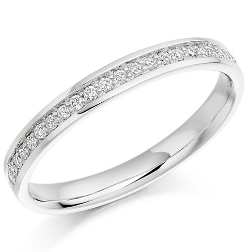 Ring - Grain set diamond half eternity ring, 0.15ct - PA Jewellery
