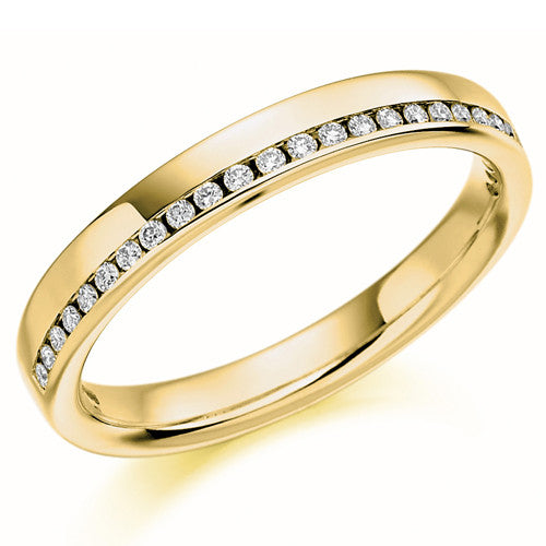 Ring - Round brilliant cut diamond channel set band ring, 0.12ct - PA Jewellery