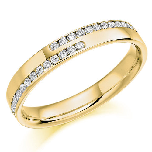 Ring - Asymetrical diamond set band ring, 0.25ct - PA Jewellery