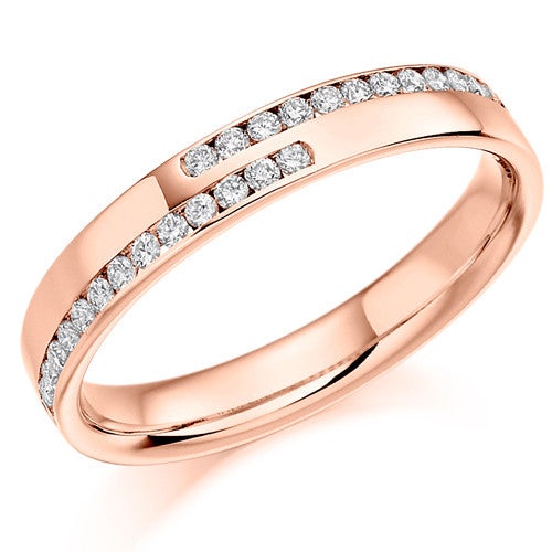 Ring - Asymetrical diamond set band ring, 0.25ct - PA Jewellery