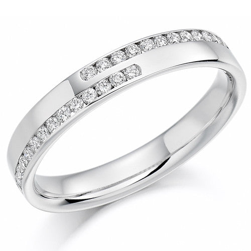 Ring - Asymetrical diamond set band ring, 0.25ct - PA Jewellery