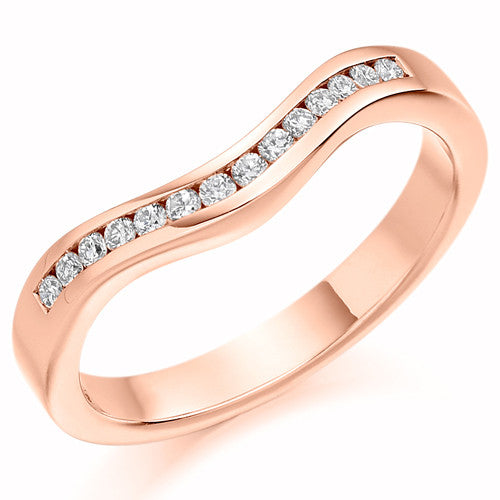 Ring - Diamond set shaped band ring, 0.16ct - PA Jewellery