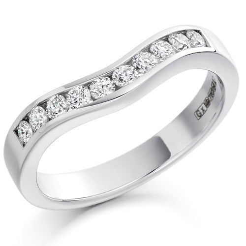 Ring - Diamond set shaped band ring, 0.33ct - PA Jewellery