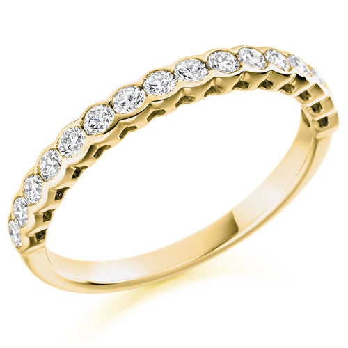 Ring - Round brilliant cut diamond half eternity ring, 0.50ct - PA Jewellery