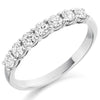 Ring - Round brilliant cut diamond claw set half eternity ring, 0.50ct  - PA Jewellery