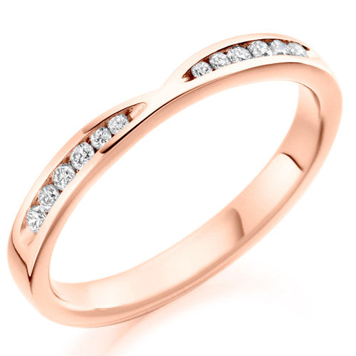 Ring - Diamond set shaped band ring, 0.18ct - PA Jewellery