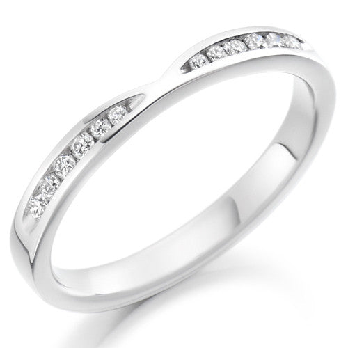 Ring - Diamond set shaped band ring, 0.18ct - PA Jewellery