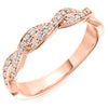 Ring - Diamond set twist design band ring, 0.22ct  - PA Jewellery