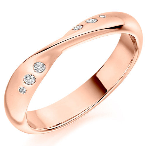 Ring - Diamond set twist band ring, 0.09ct - PA Jewellery