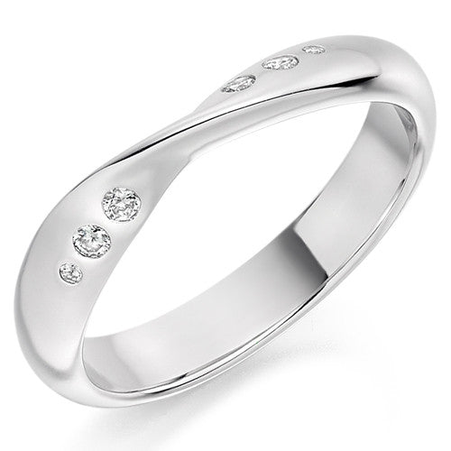 Ring - Diamond set twist band ring, 0.09ct - PA Jewellery
