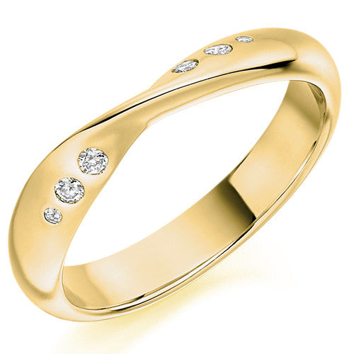 Ring - Diamond set twist band ring, 0.09ct - PA Jewellery