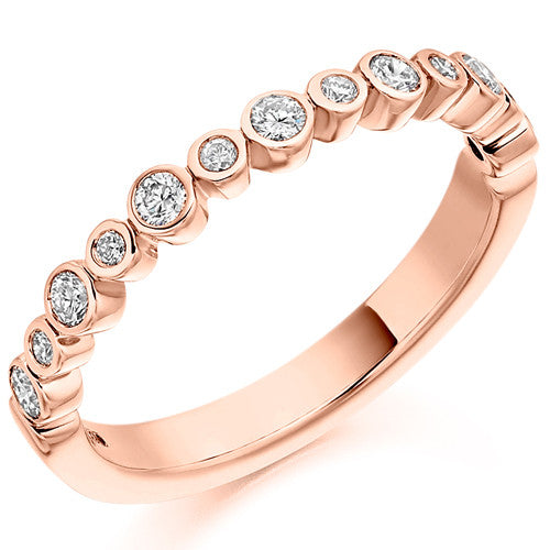 Ring - Round brilliant cut diamond half eternity ring, 0.30ct - PA Jewellery