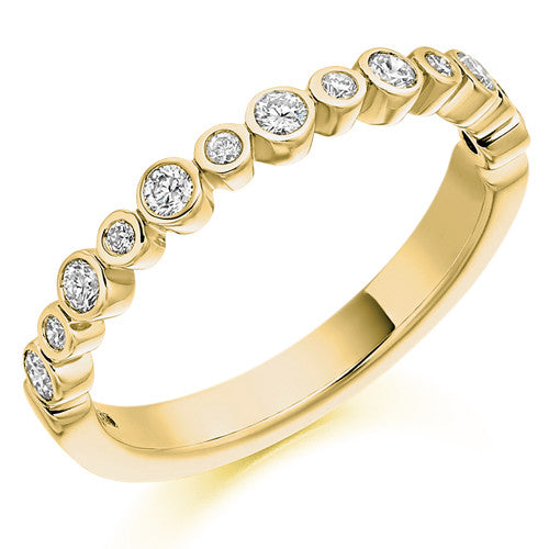 Ring - Round brilliant cut diamond half eternity ring, 0.30ct - PA Jewellery