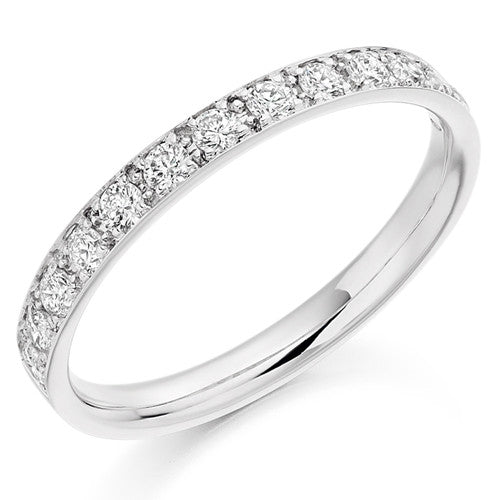 Ring - Grain set diamond half eternity ring, 0.40ct - PA Jewellery